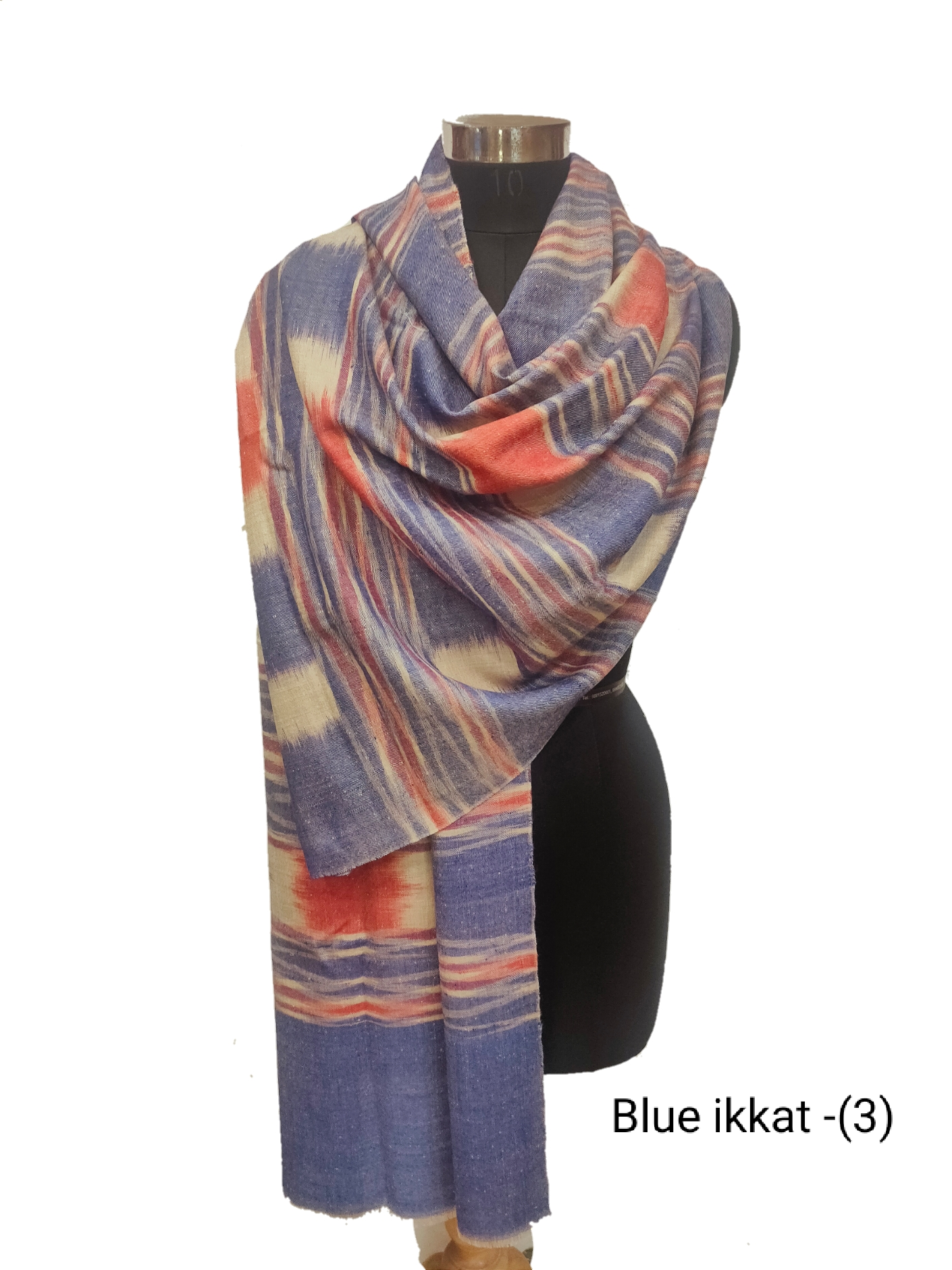 Pashmina Pure Ikkat Stripe Stole.