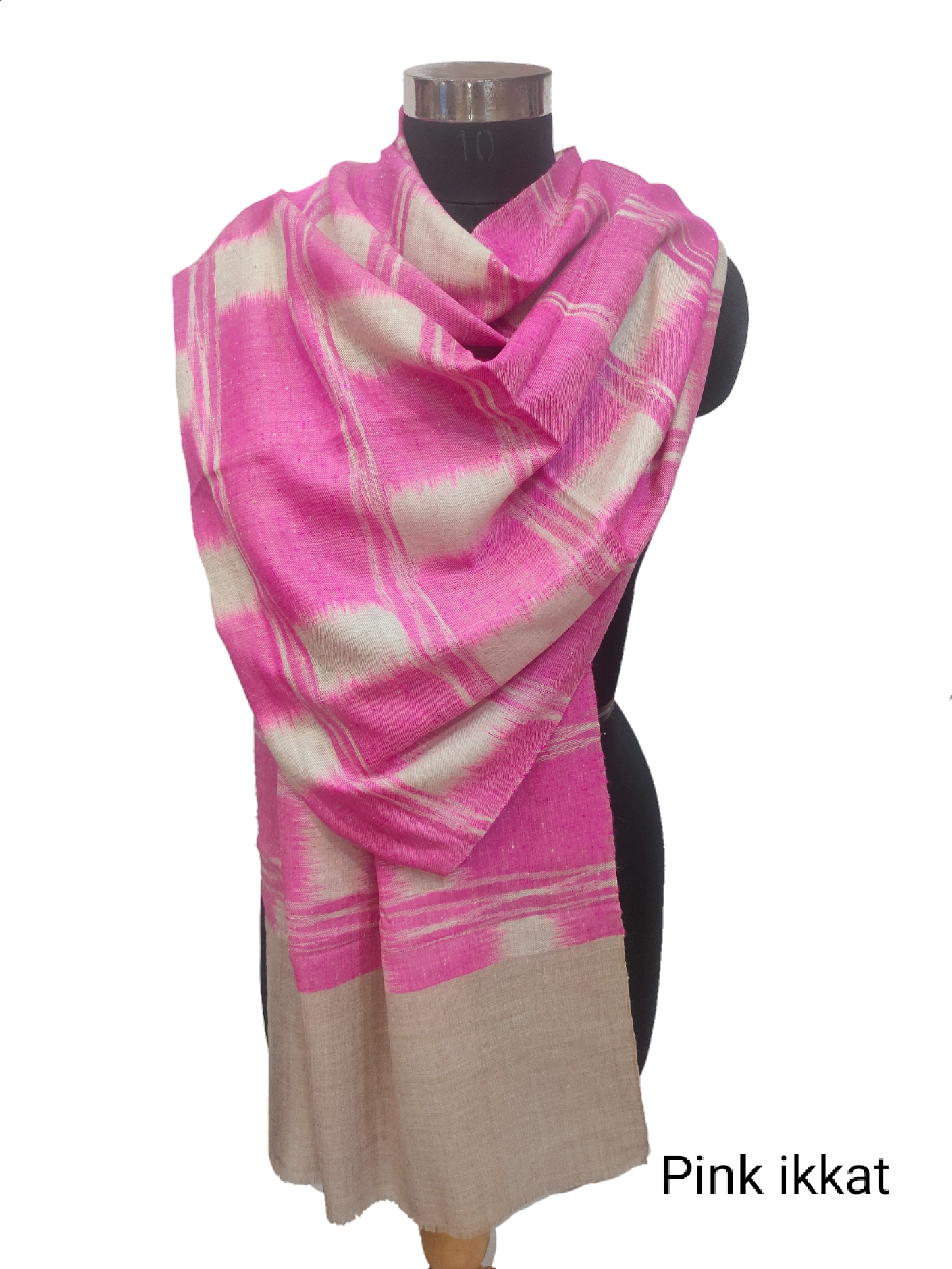 Pashmina Pure Ikkat Stripe Stole.