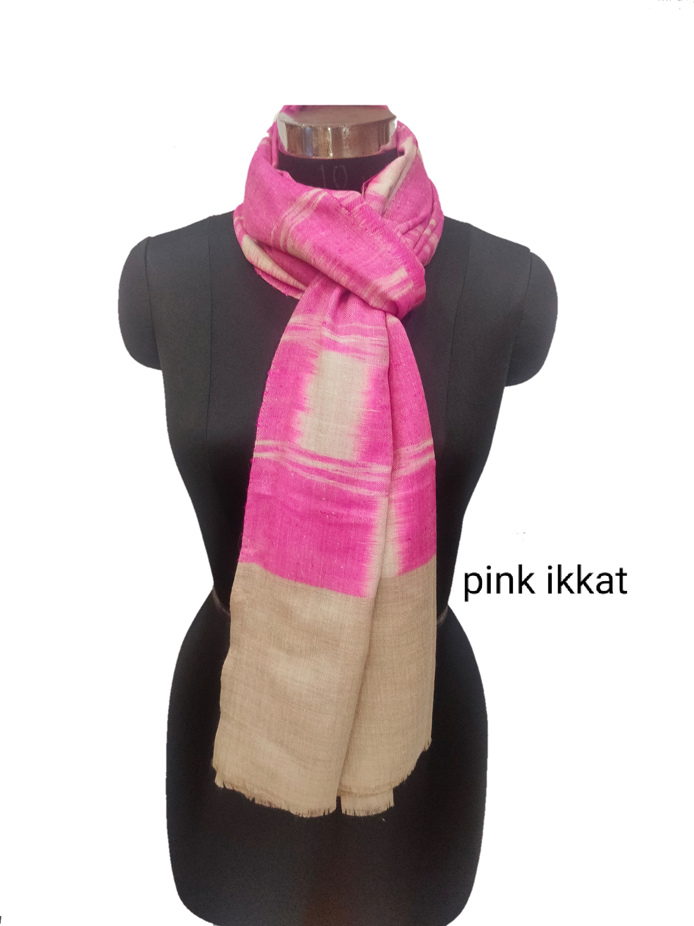 Pashmina Pure Ikkat Stripe Stole.