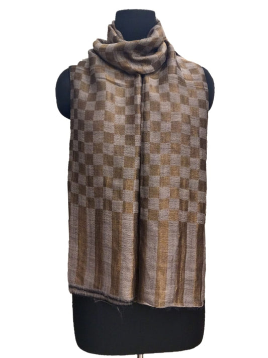 Cashmere Zari Zigzag stole.