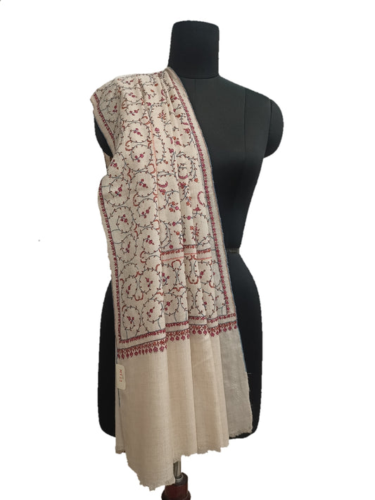 Pure Pashmina Embroidered  Shawl.