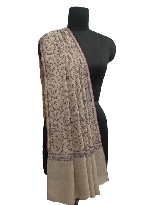 Pure Pashmina Embroidered  Shawl.