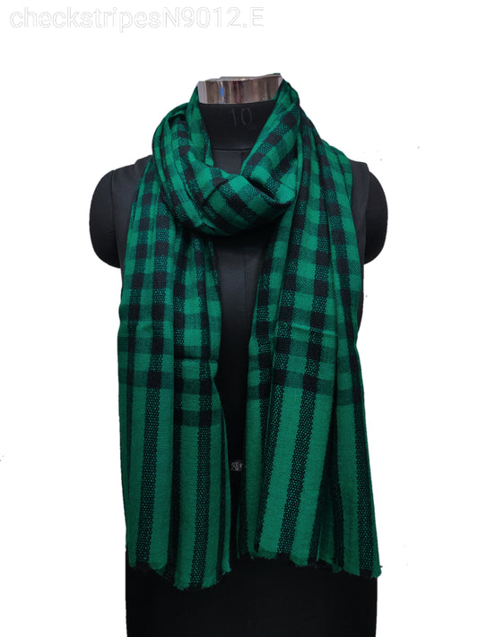 Cashmere Check- Stripe Stole.