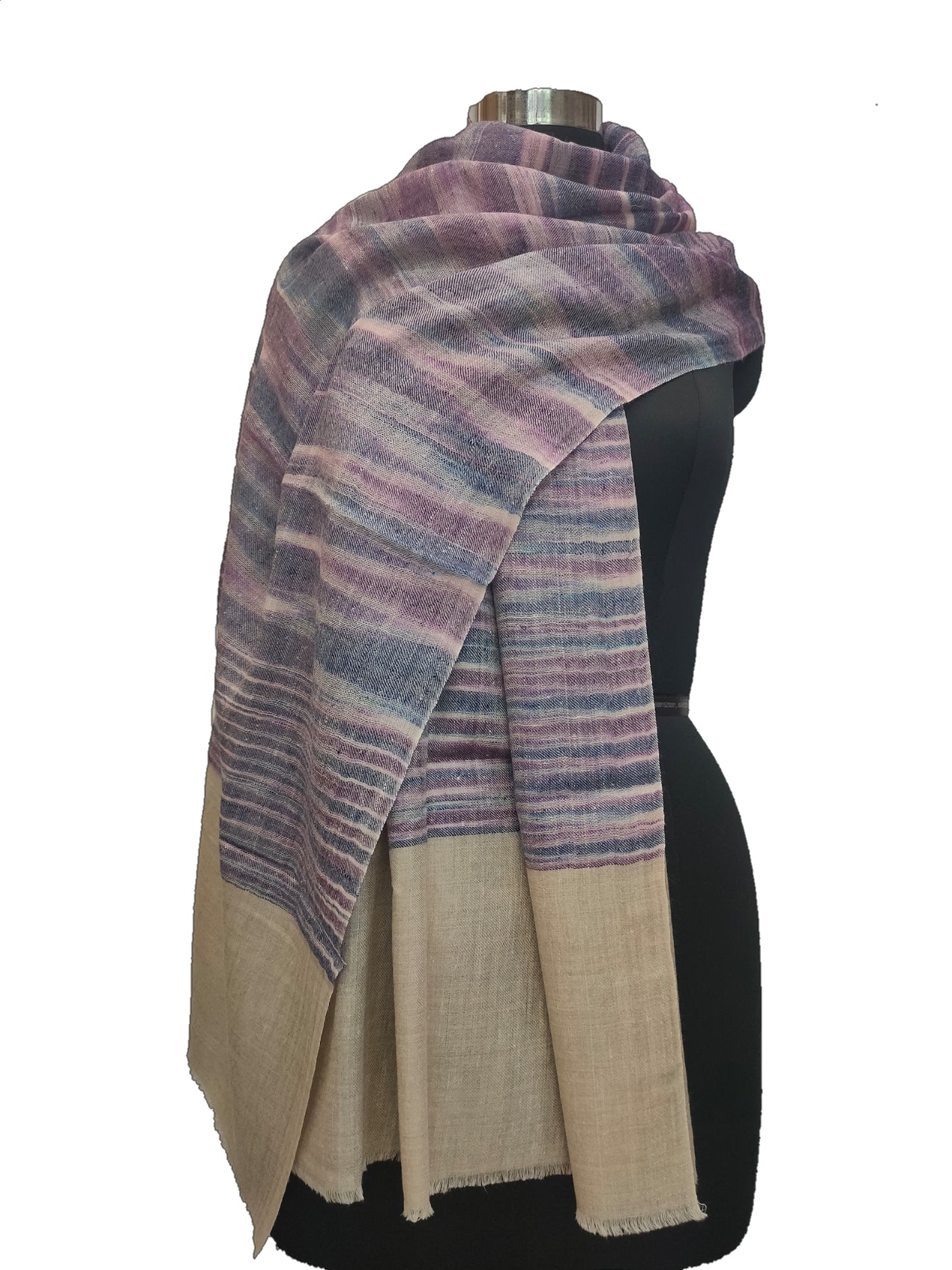Pashmina Pure Ikkat-Stripe Stole.