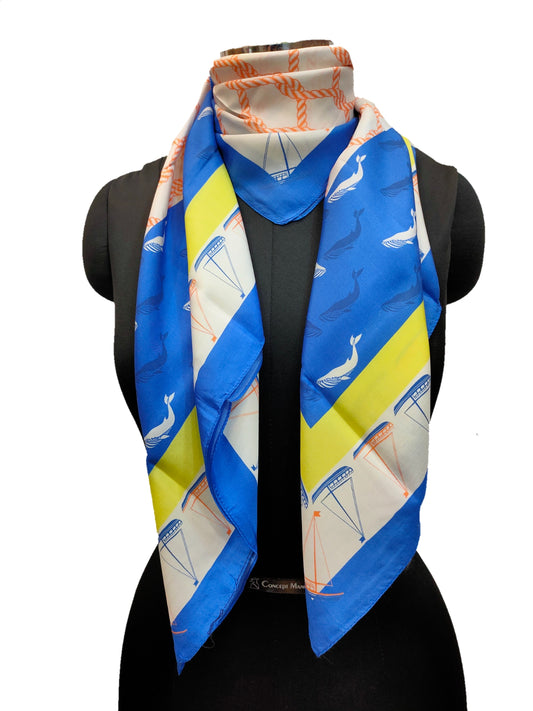 Pure Silk Square HD print Scarf.