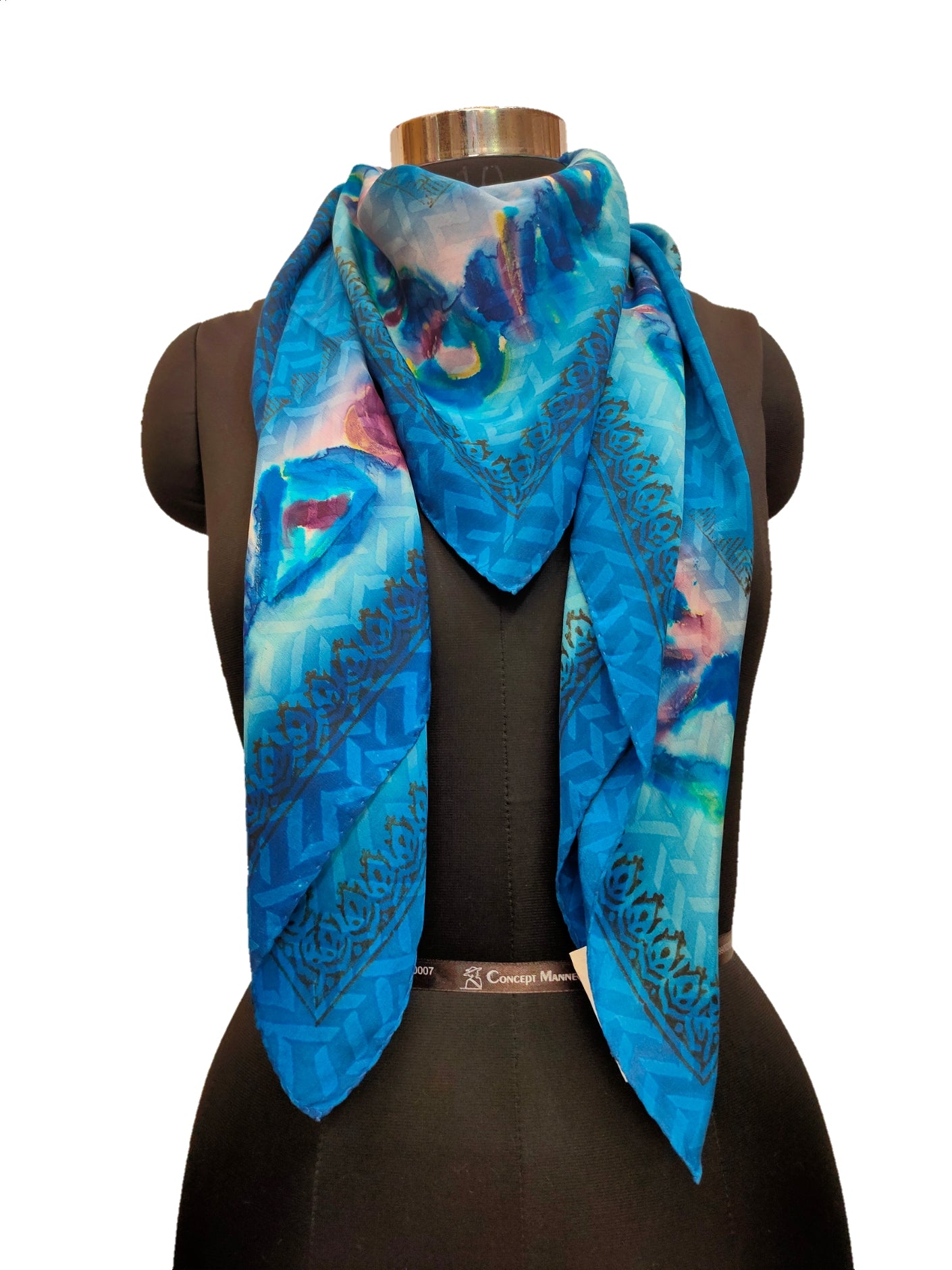 Pure Silk Square HD print Scarf.