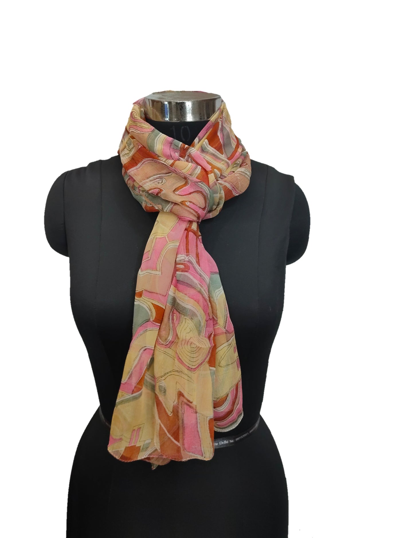 Pure Silk Long  Digital print Scarf.