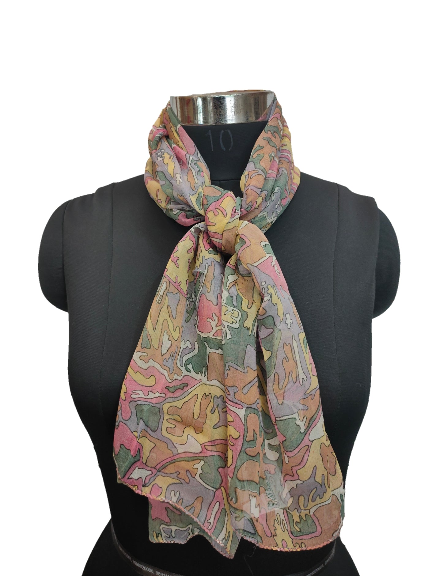 Pure Silk long Digital print scarf.