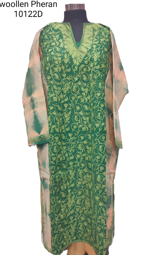Tie Dye Kashmiri Pheran Embroidered.