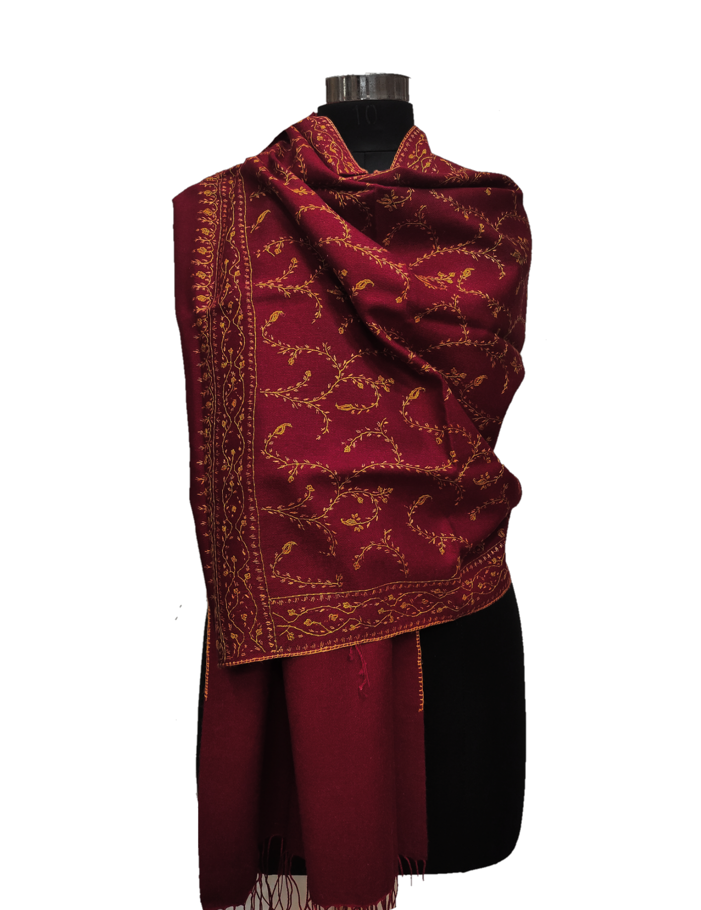 Cashmere Hand Embroidery Jaal Stole.